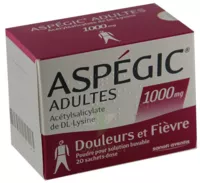 Aspegic Adultes 1000 Mg, Poudre Pour Solution Buvable En Sachet-dose 15 à Tours