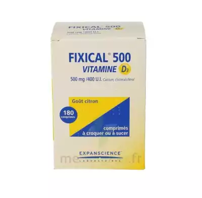 Fixical Vitamine D3 500 Mg/400 Ui, Comprimé à Croquer Ou à Sucer à Tours